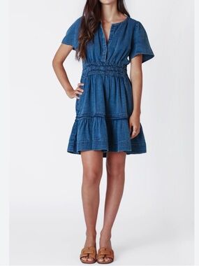 Anthropologie The Somerset Mini Dress Blue Denim M